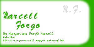 marcell forgo business card